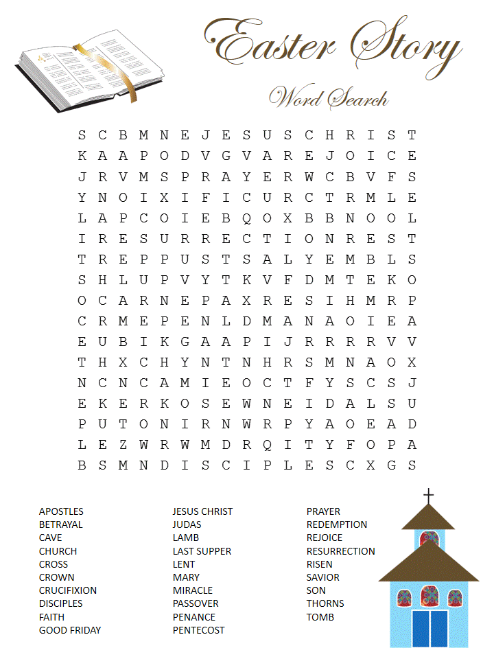 Easter Story Word Search
