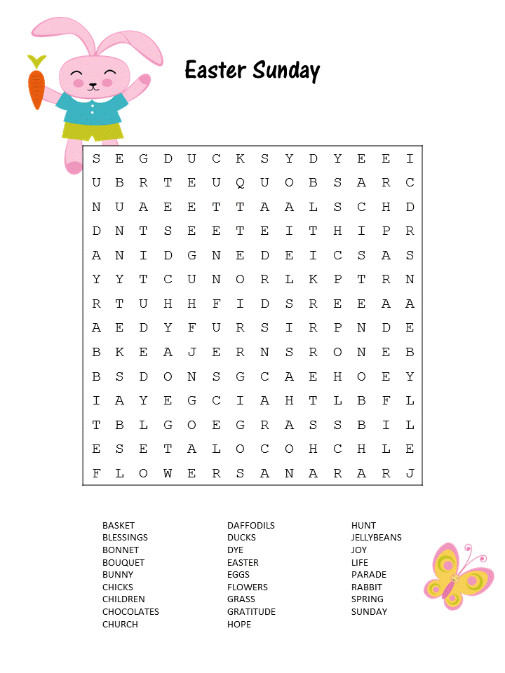 Easter Word Search Puzzles Best Coloring Pages For Kids Easter Word Search Puzzles Best Coloring Pages For Kids