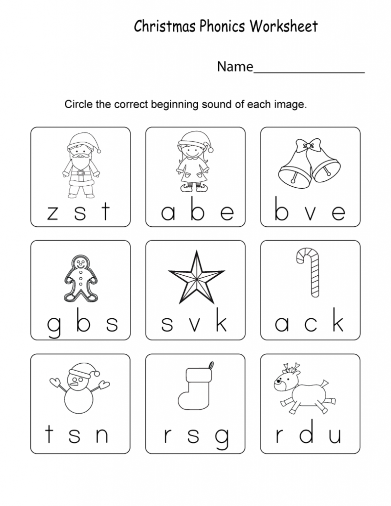 Easy Kindergarten Phonics Sheet