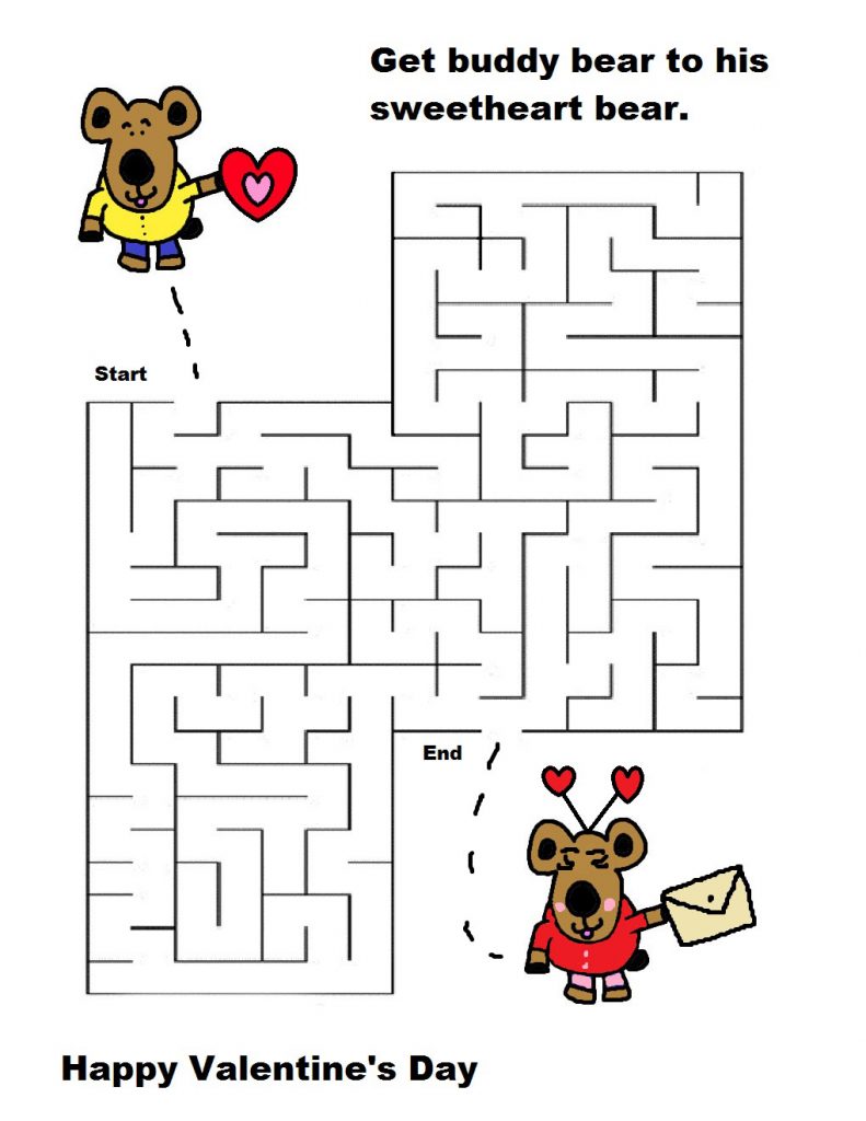 Easy Valentines Day Maze