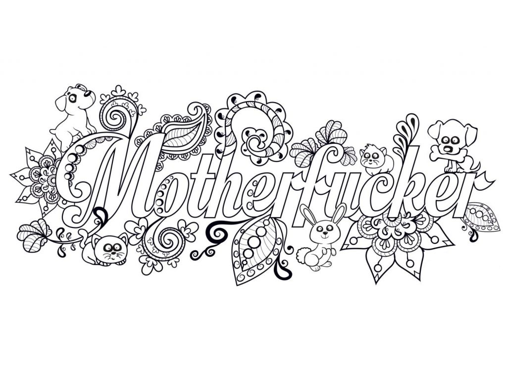 Free Adult Cuss Word Coloring Page