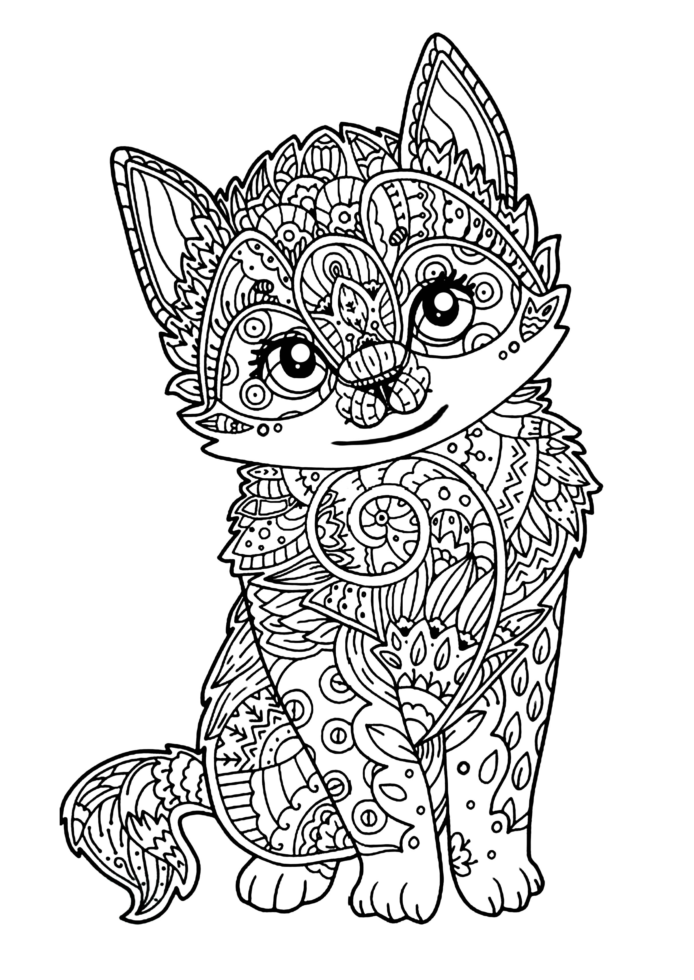 Download Cat Coloring Pages for Adults - Best Coloring Pages For Kids