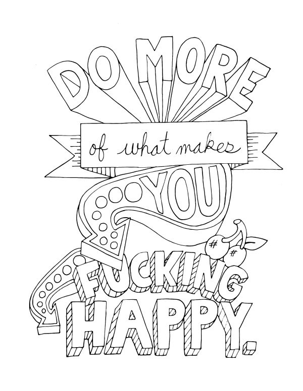 Fun Curse Word Coloring Pages for Adults