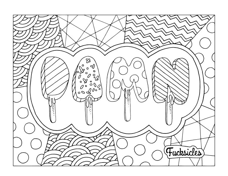 Funny Adult Coloring Pages Swear Words