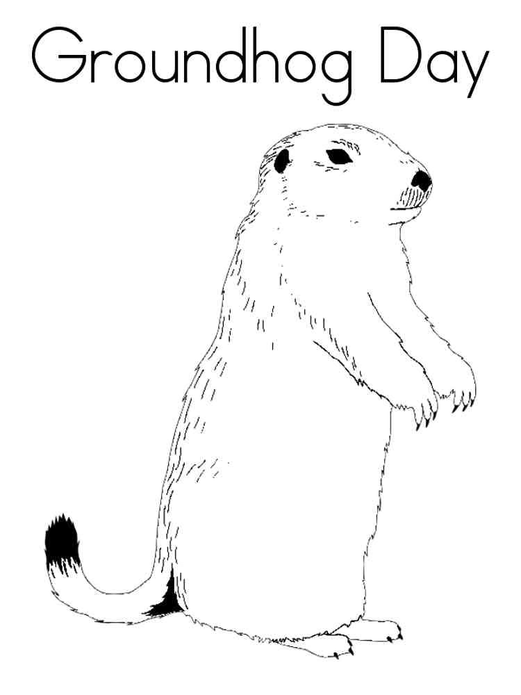 Groundhog Day Coloring Page