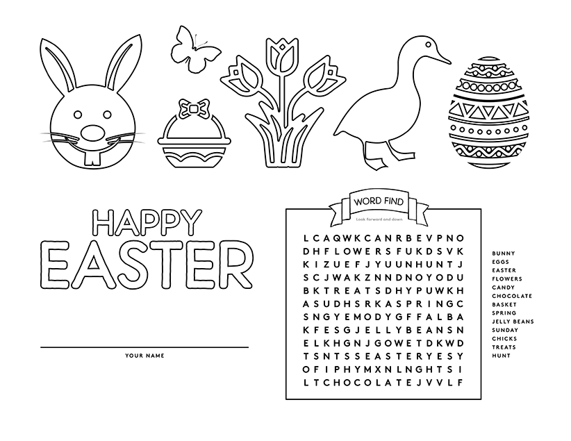 Easter Word Search Puzzles - Best Coloring Pages For Kids