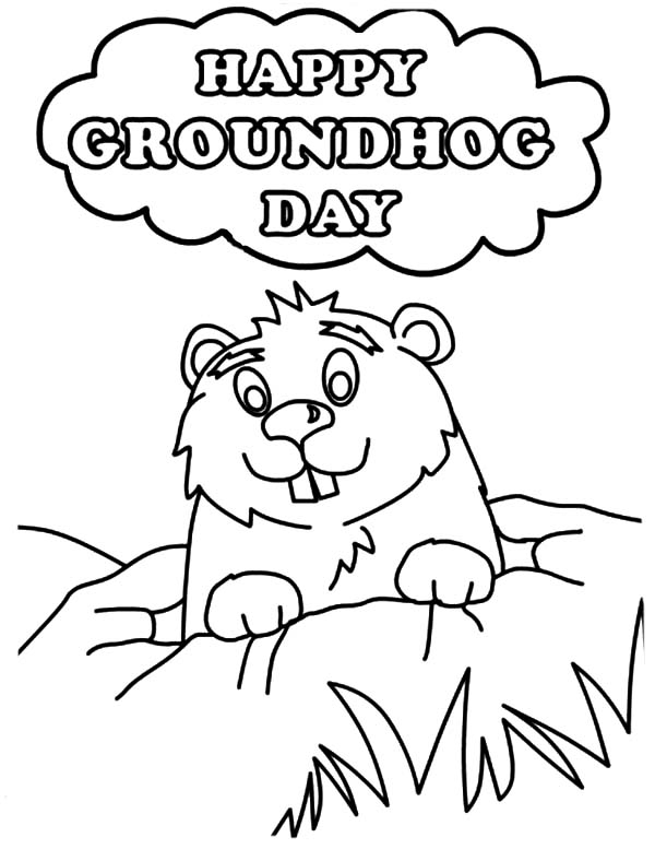 Groundhog Coloring Sheets Groundhog Day Coloring Pages Kindergarten Petalbum