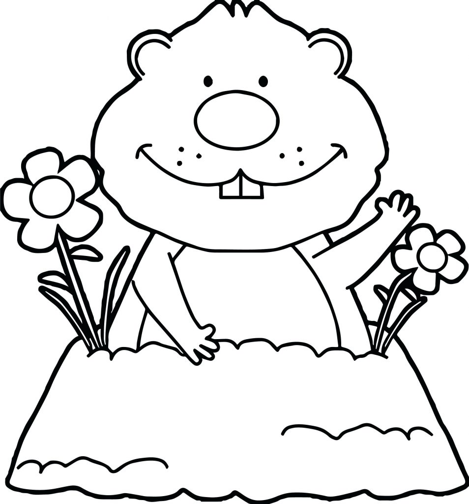 Happy Groundhog Day Coloring Pages
