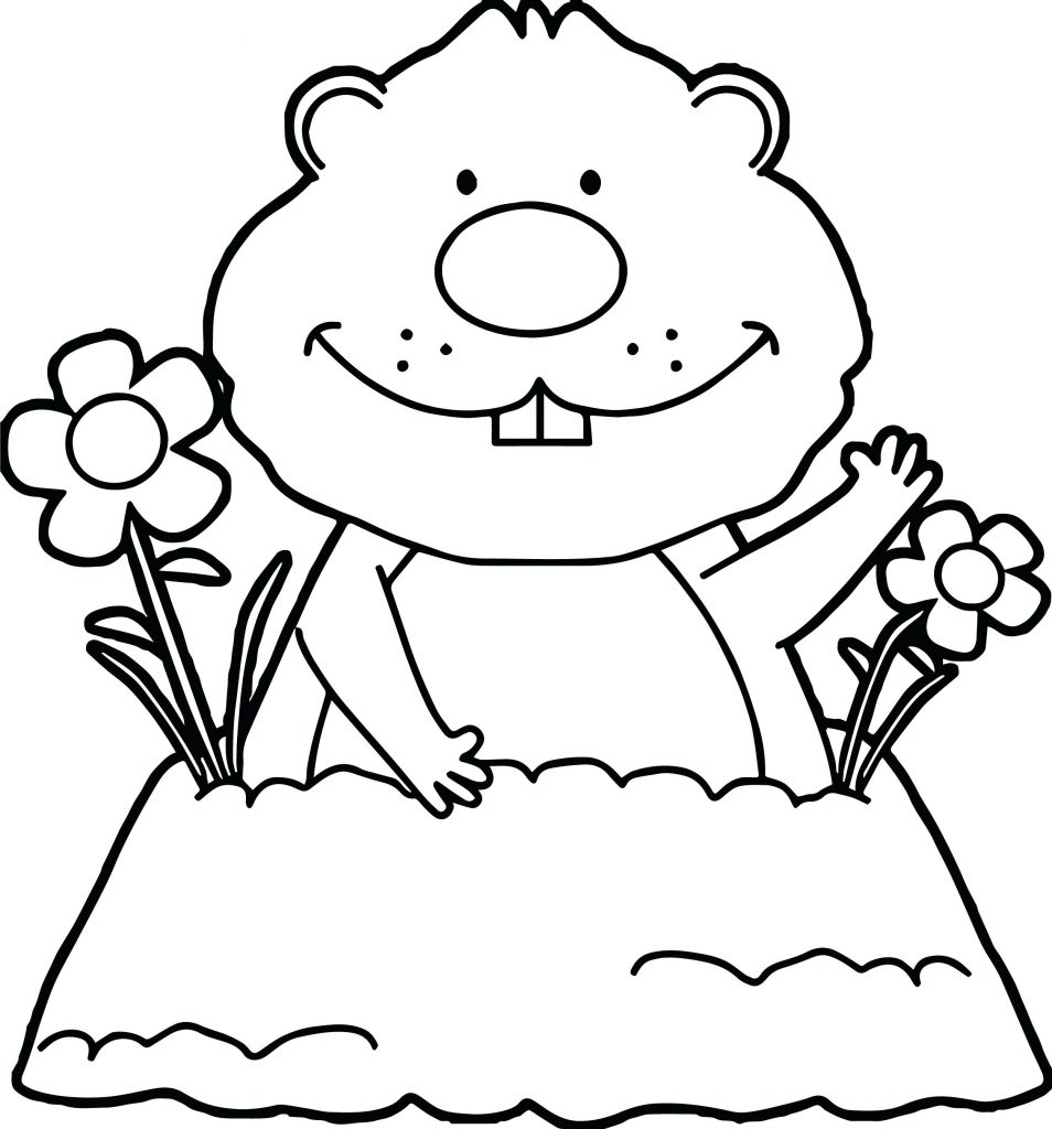 Groundhog Coloring Pages 9