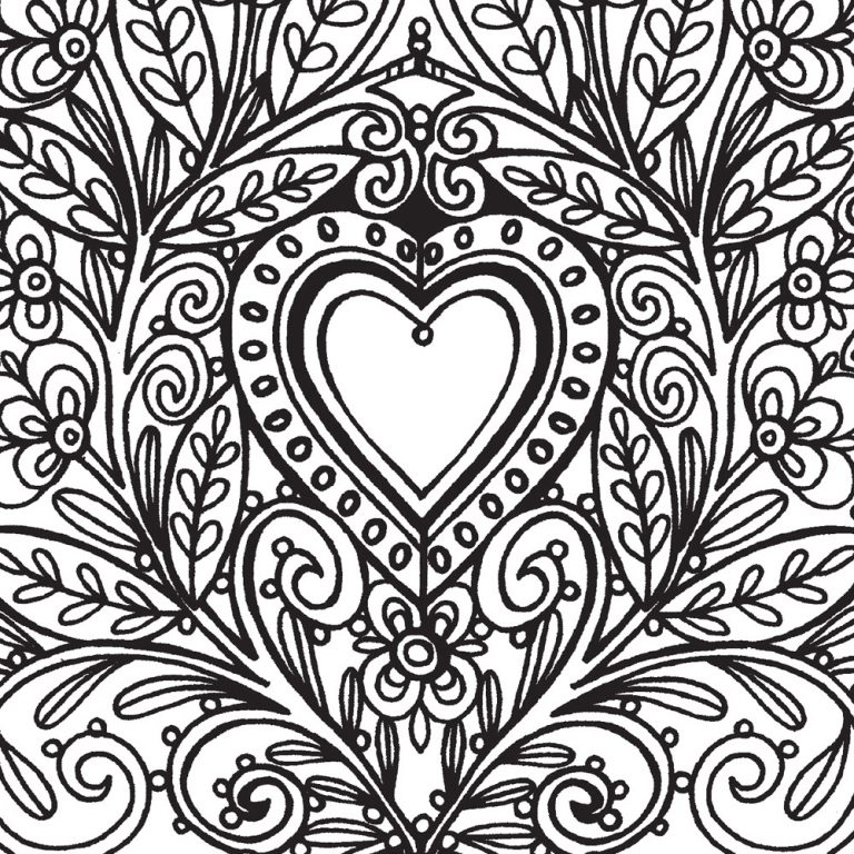 Hearts Coloring Pages for Adults - Best Coloring Pages For Kids