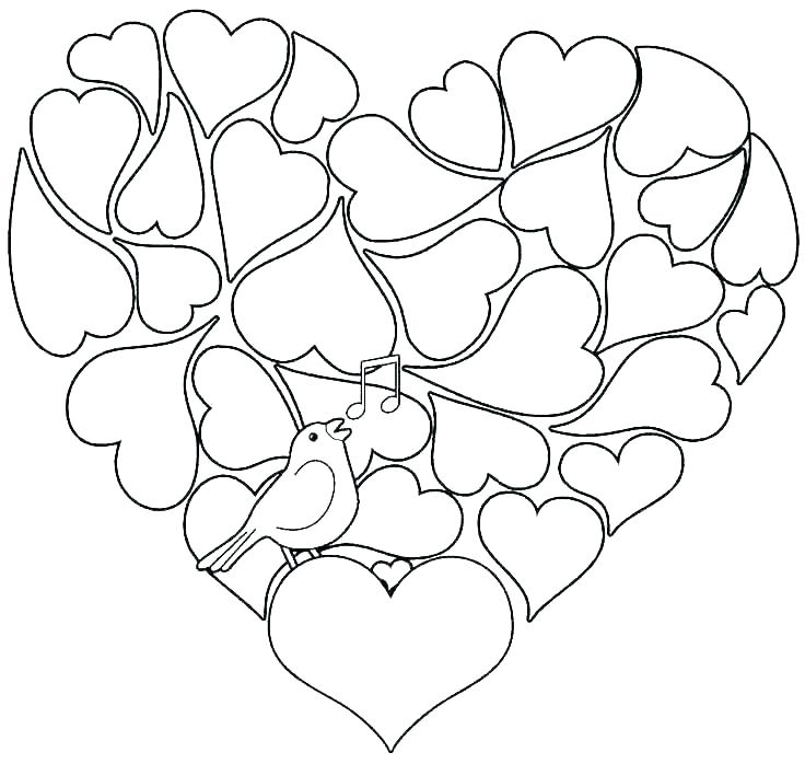 Hearts Coloring Pages for Adults - Best Coloring Pages For Kids