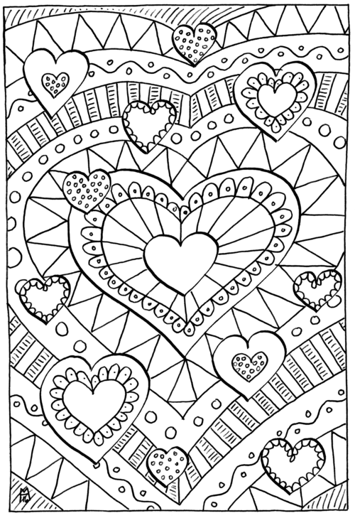 Hearts Coloring Pages for Adults - Best Coloring Pages For Kids