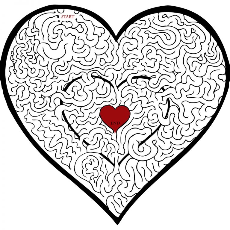 Valentines Mazes Best Coloring Pages For Kids