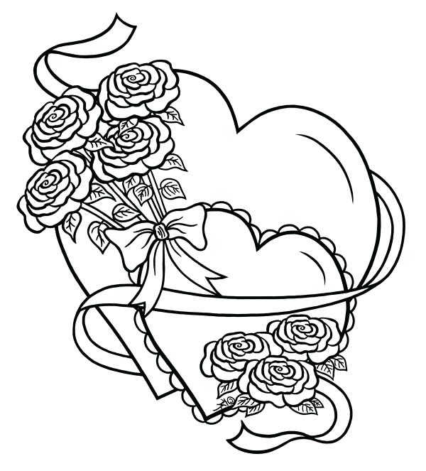 Hearts Coloring Pages for Adults