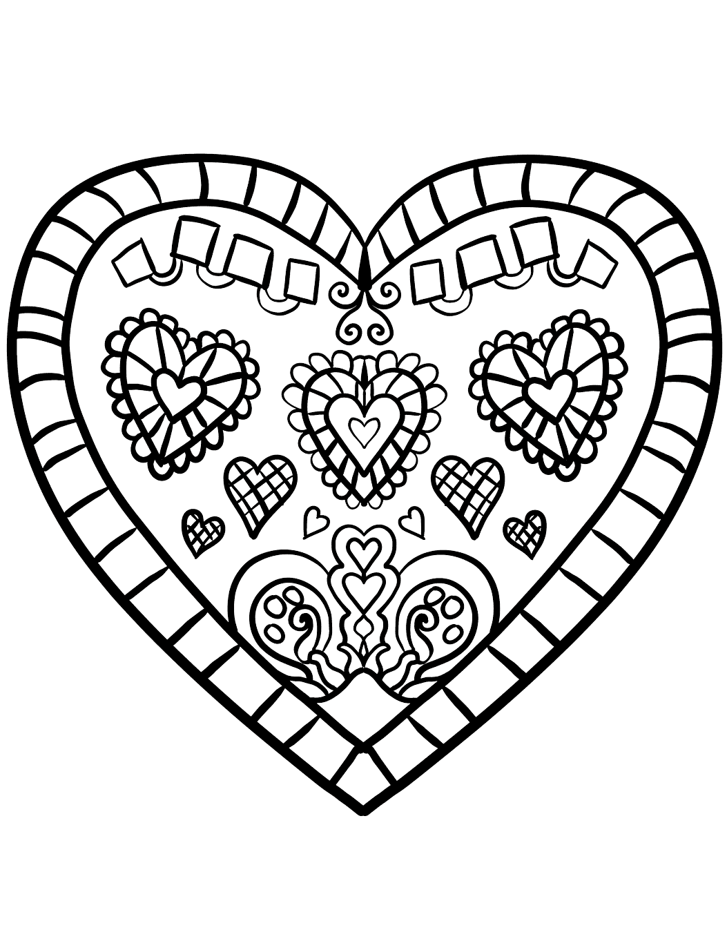 Hearts Coloring Pages for Adults - Best Coloring Pages For Kids