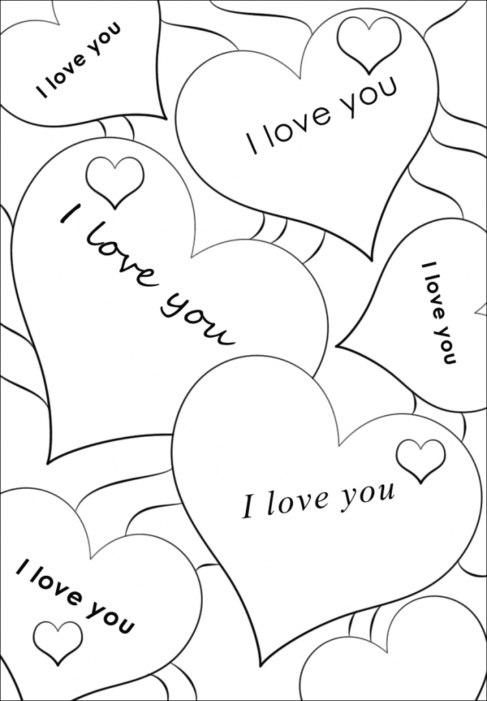 I Love You Coloring Page