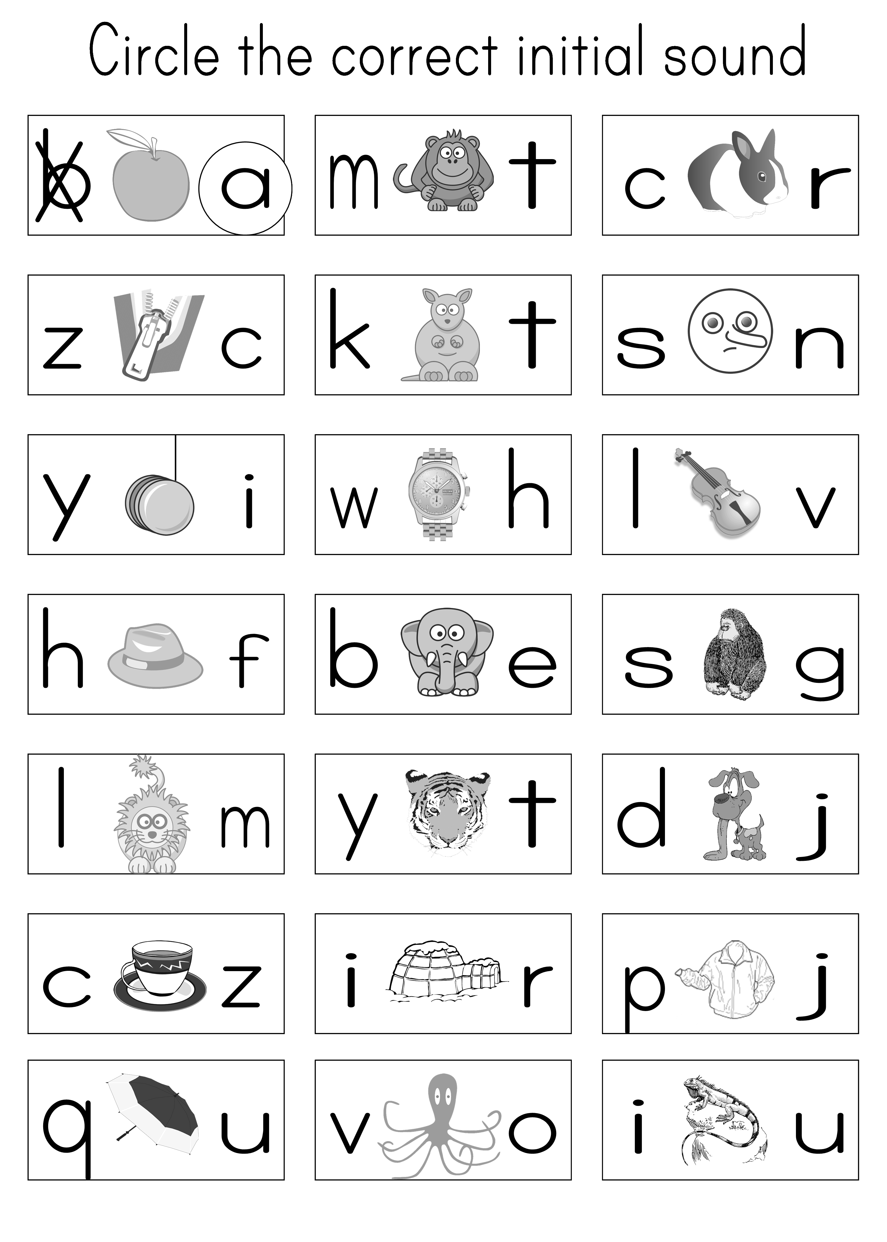 Phonics Worksheets Free Printable