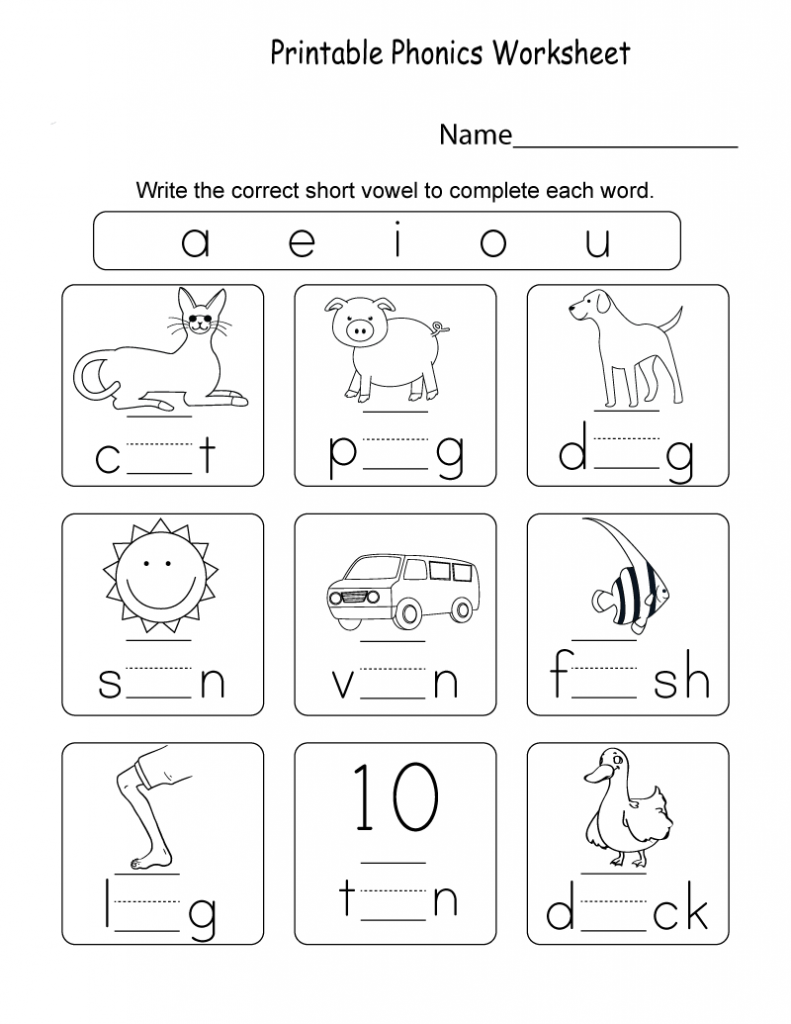 Kindergarten Phonics Vowels