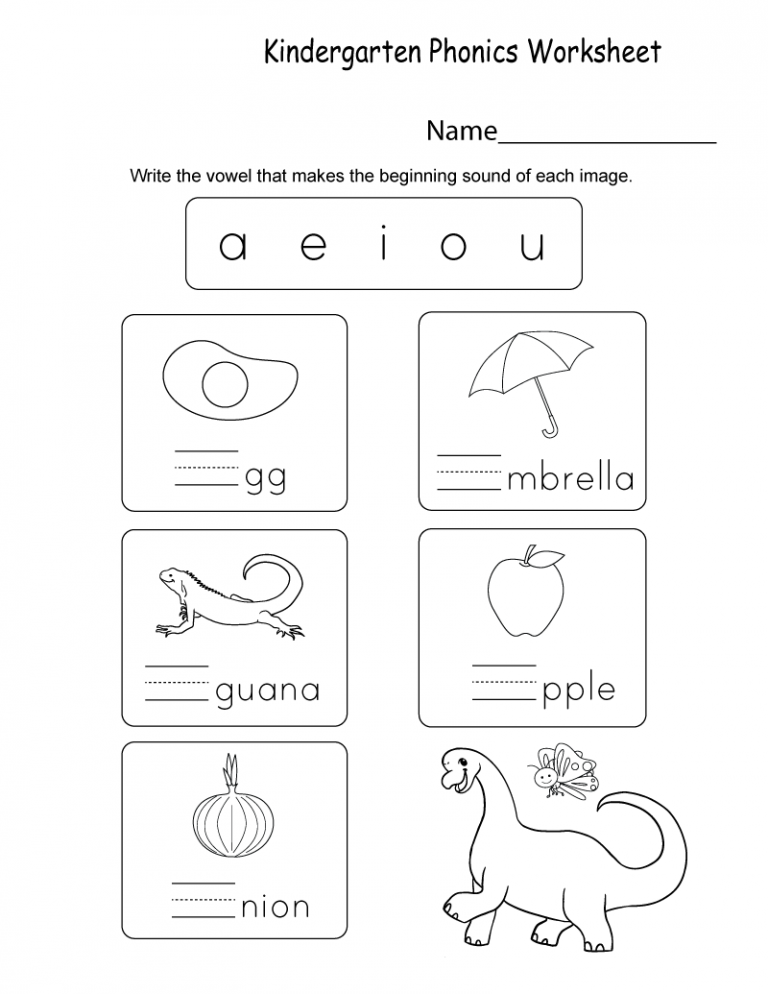 Kindergarten Phonics - Best Coloring Pages For Kids