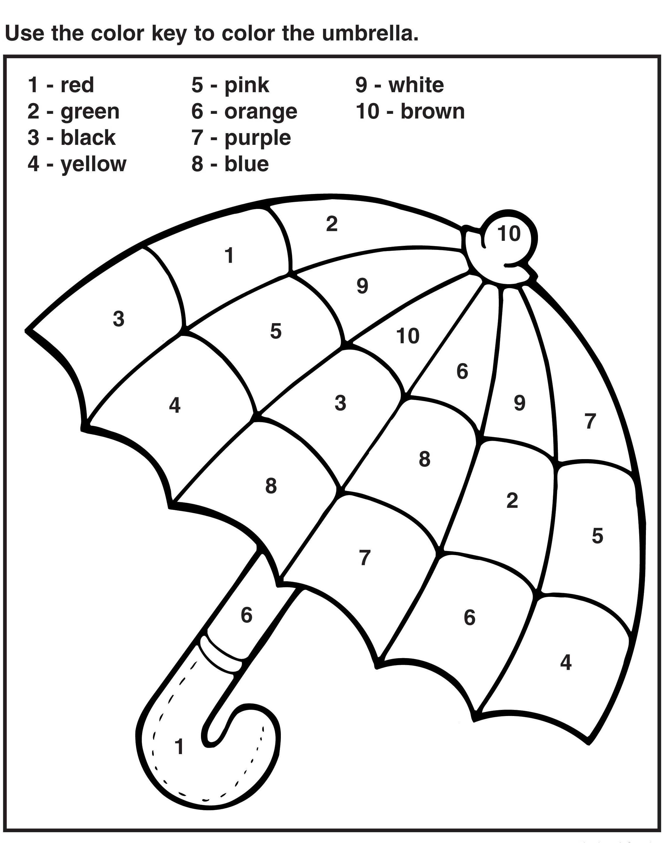 Free Color By Number Worksheets Cool2bkids Kindergarten Colors Color By Number Printables Math 