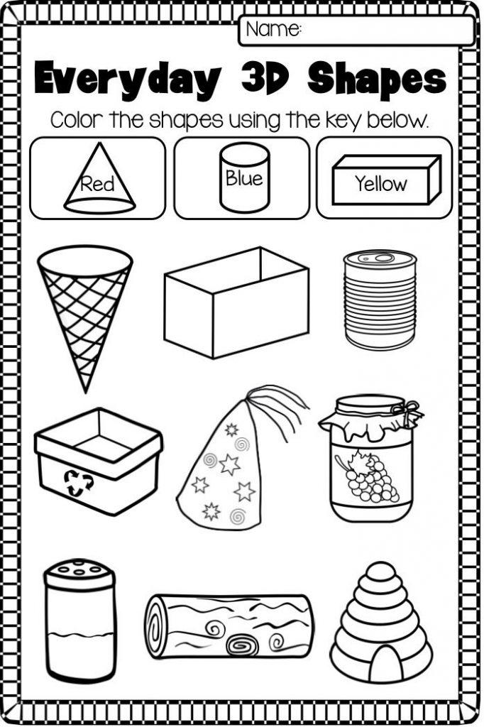 Kindergarten Worksheets Shapes