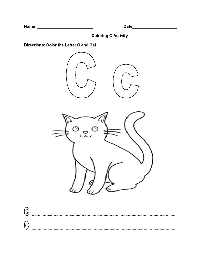 Letter C Alphabet Worksheet