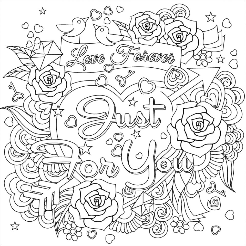 Love Forever Coloring Page