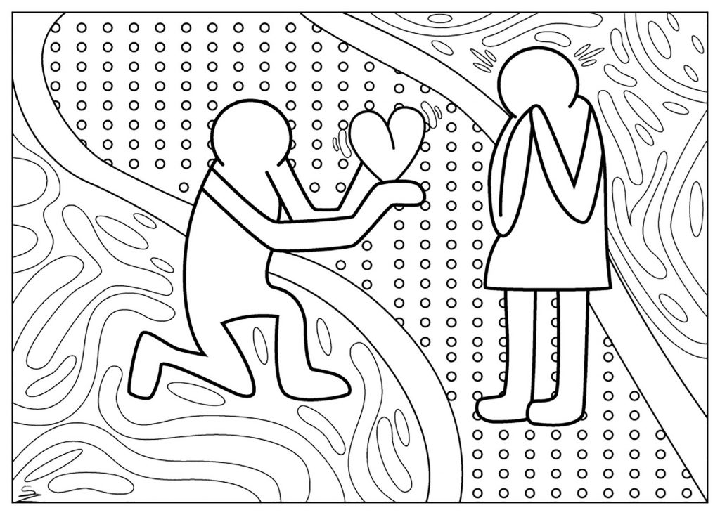 Love Marriage Coloring Page