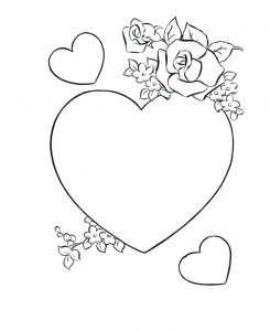 Roses and Hearts Coloring Pages - Best Coloring Pages For Kids