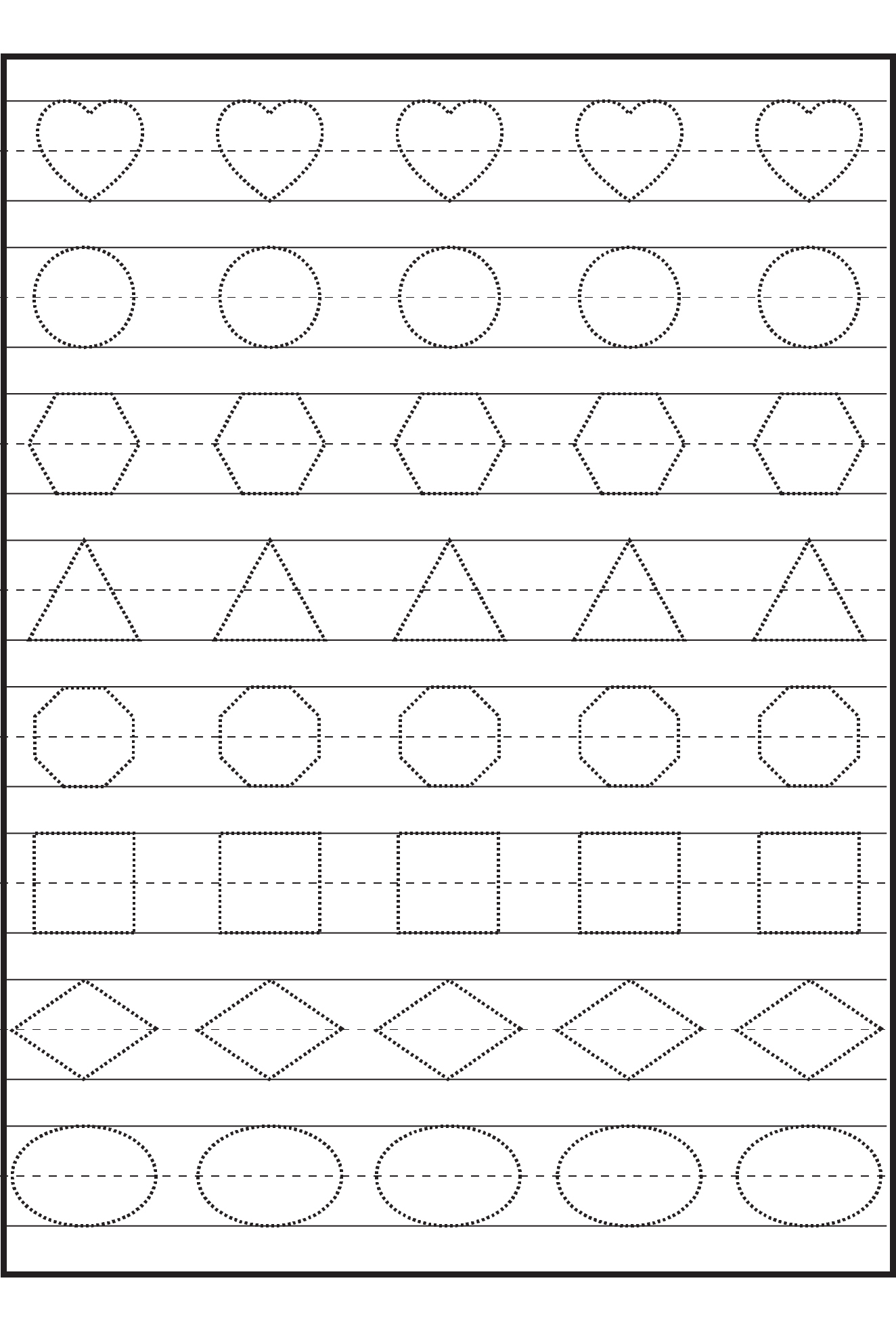 Free Trace Worksheets For Preschoolers