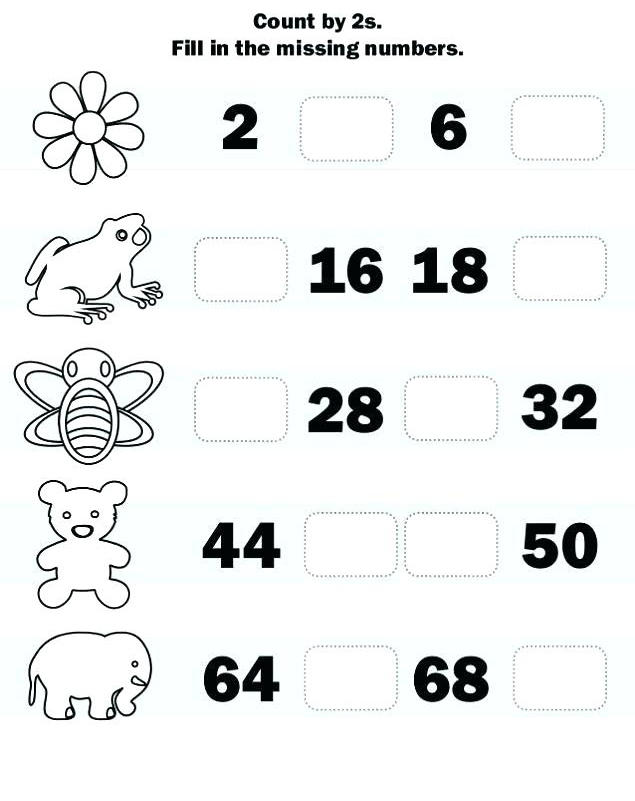 Preschool Worksheets - Count by 2