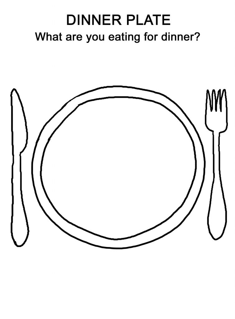 Preschool Worksheets - Dinner