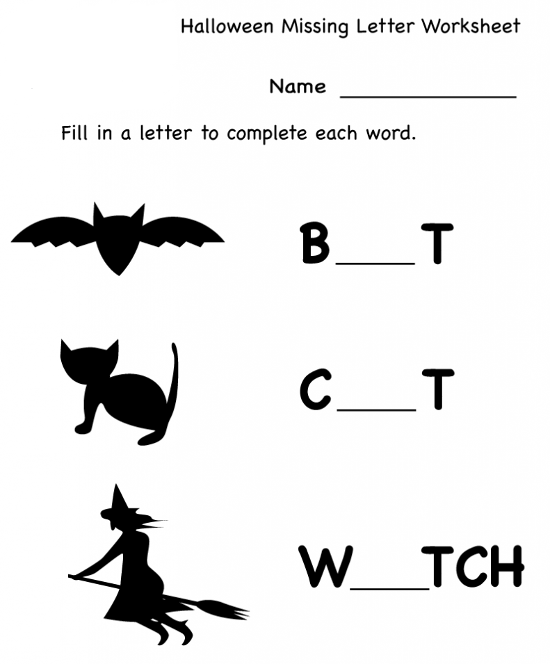 Preschool Worksheets - Fill in Letter