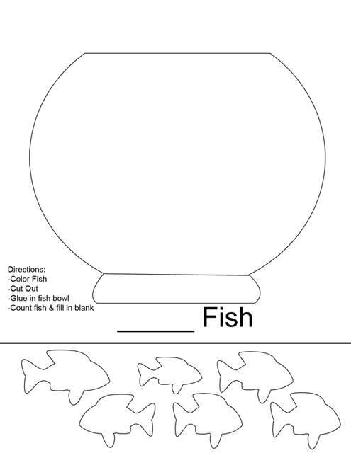 Preschool Worksheets - Fish Activity