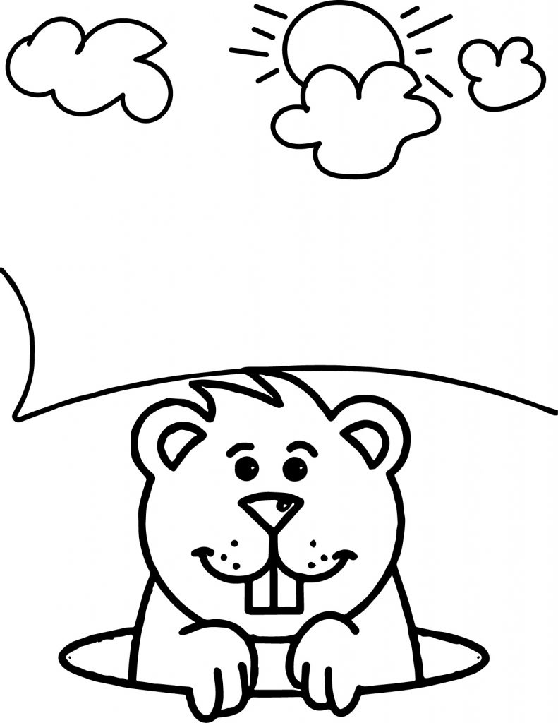 Print Free Groundhog Day Coloring Pages