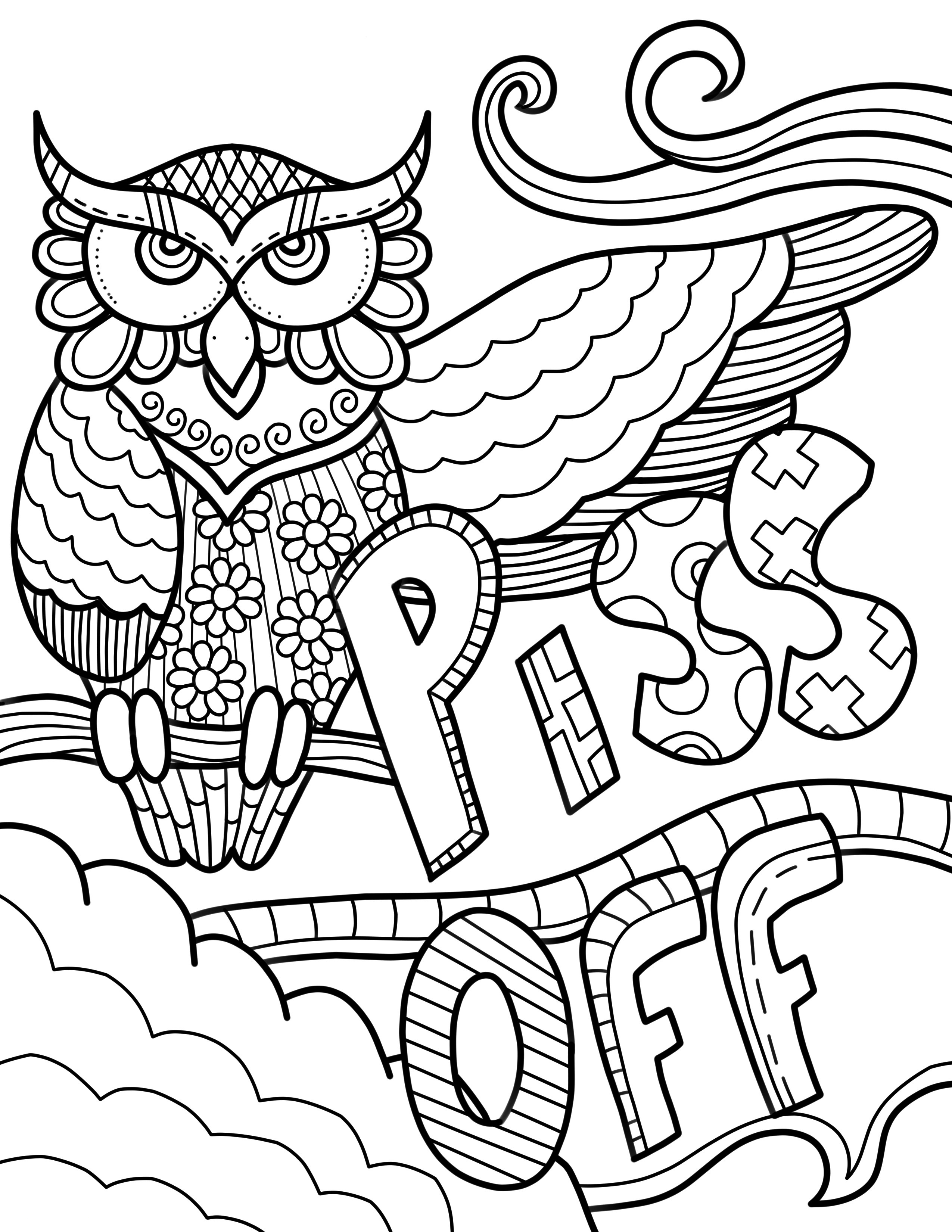 Swear Word Free Printable Coloring Pages For Adults Pdf