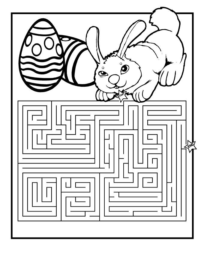 Easter Mazes Best Coloring Pages For Kids