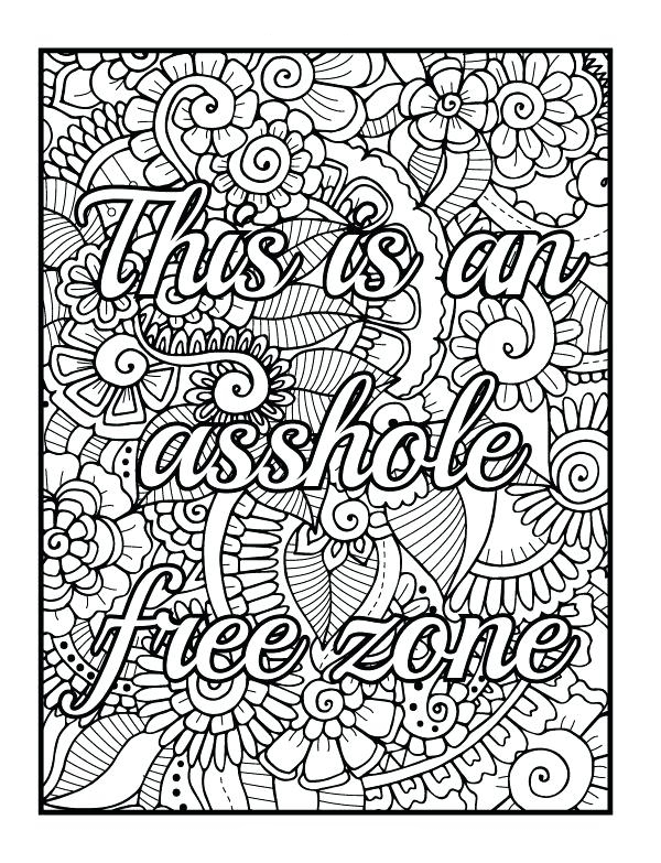 Printable Swear Word Coloring Pages for Adults