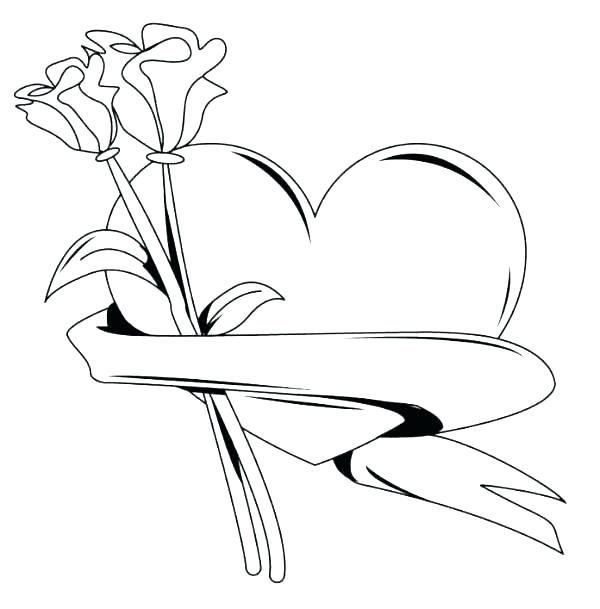 Roses and Hearts Coloring Pages - Best Coloring Pages For Kids