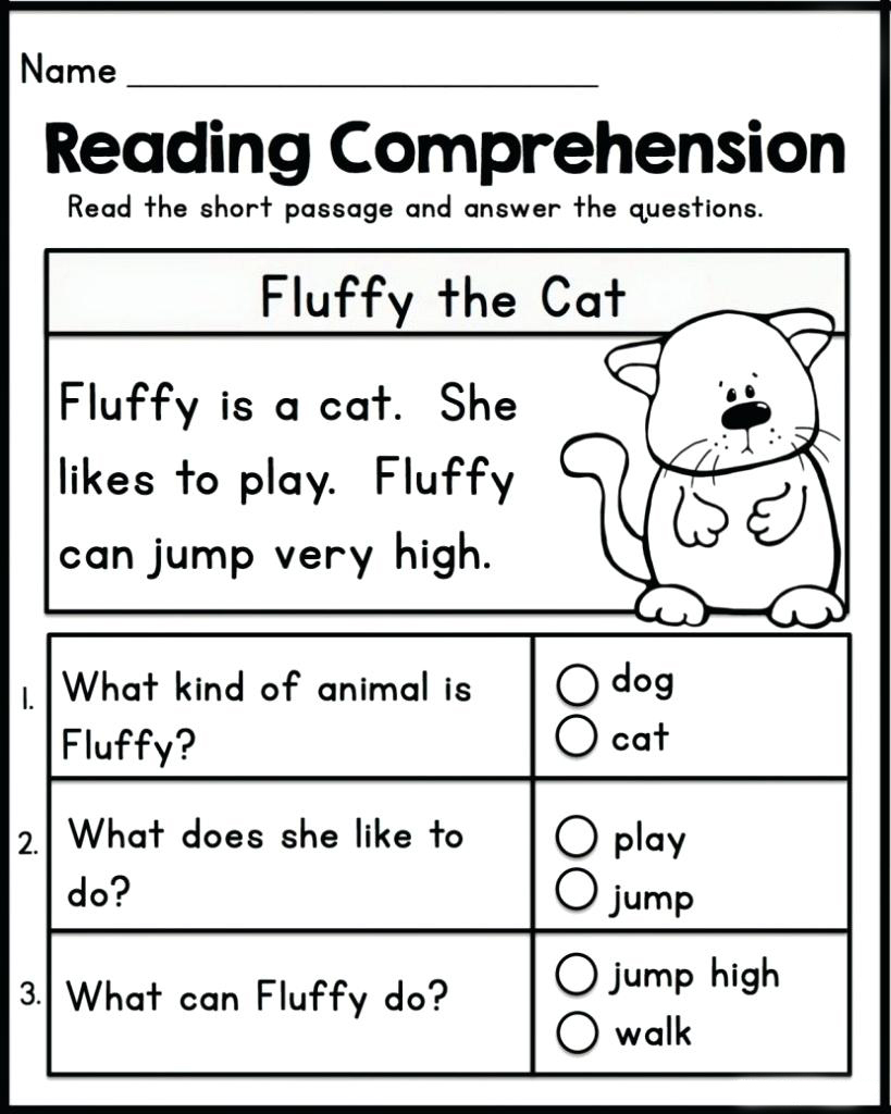 Kindergarten Worksheets Reading Comprehension Kindergarten Worksheets 