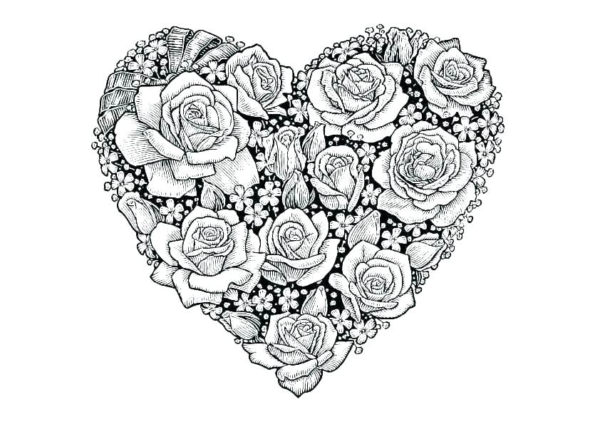 roses and hearts coloring pages  best coloring pages for kids