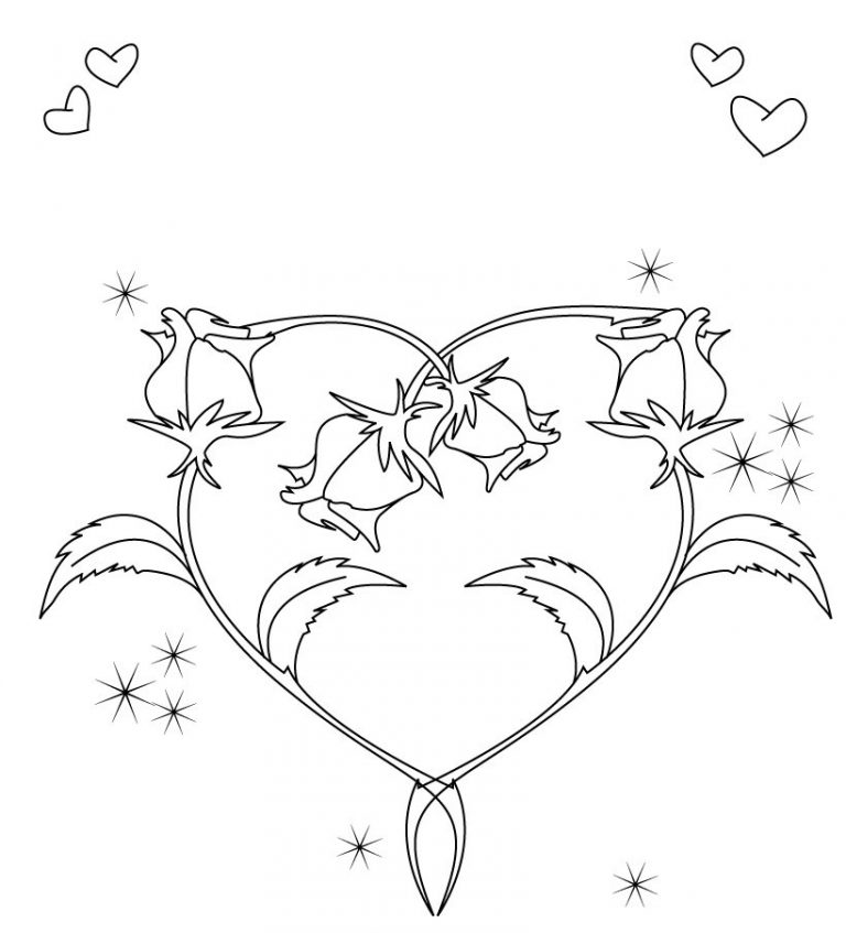 roses and hearts coloring pages best coloring pages for kids