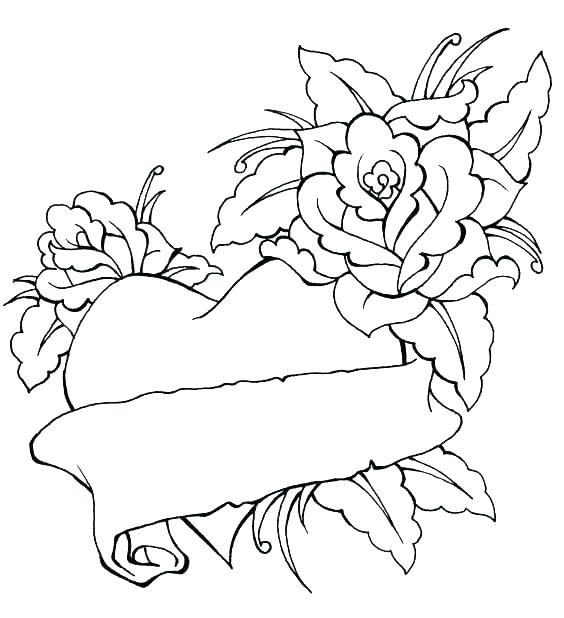 printable rose tattoo coloring pages  tattoo design