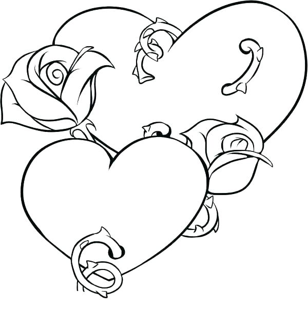 Roses And Hearts Coloring Pages Best Coloring Pages For Kids Color this wolf woman and all the roses and feathers that surround a beautiful and elegant princess, riding her white horse, in the center of a mandala compose of roses. roses and hearts coloring pages best
