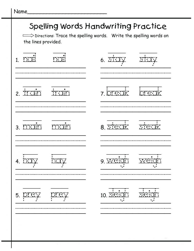 Kindergarten Handwriting Worksheets - Best Coloring Pages ...