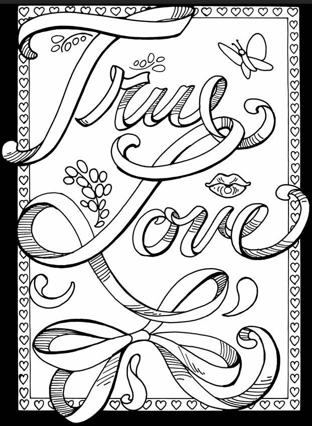 True Love Coloring Page