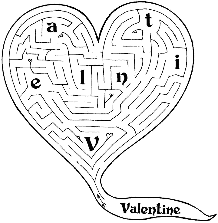 Valentines Mazes - Best Coloring Pages For Kids