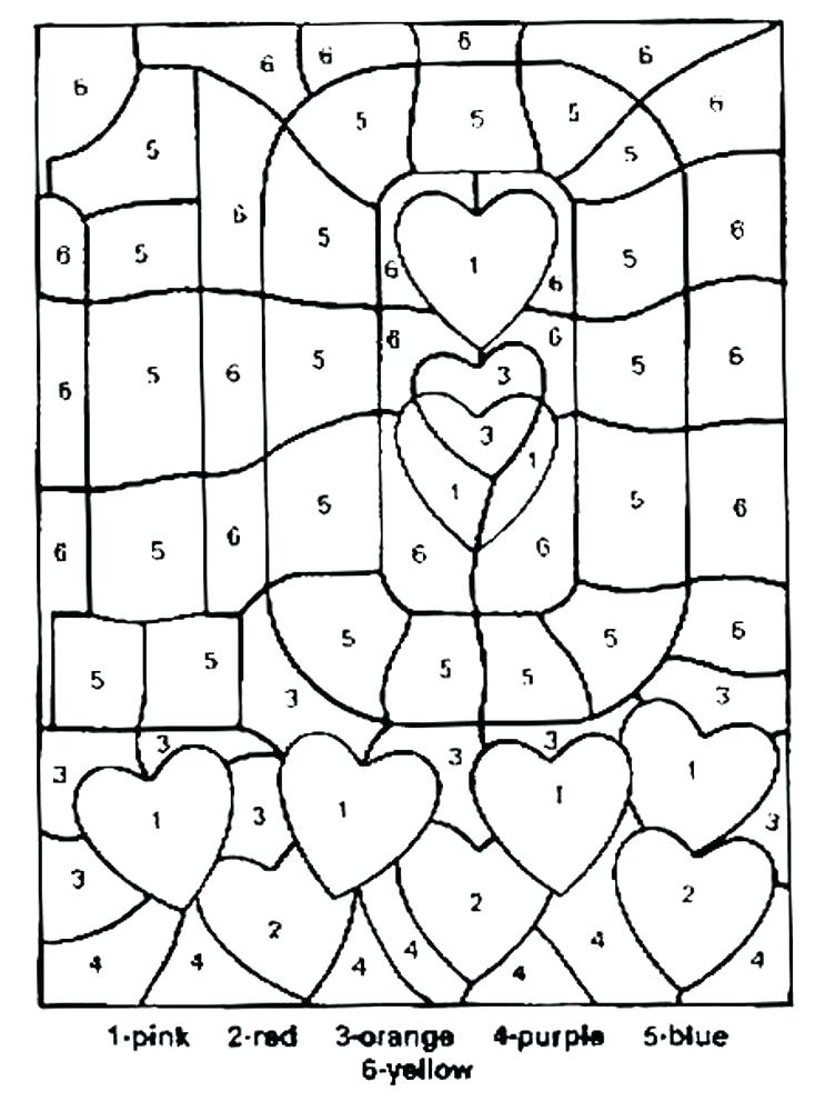 Color By Number Printable Valentine