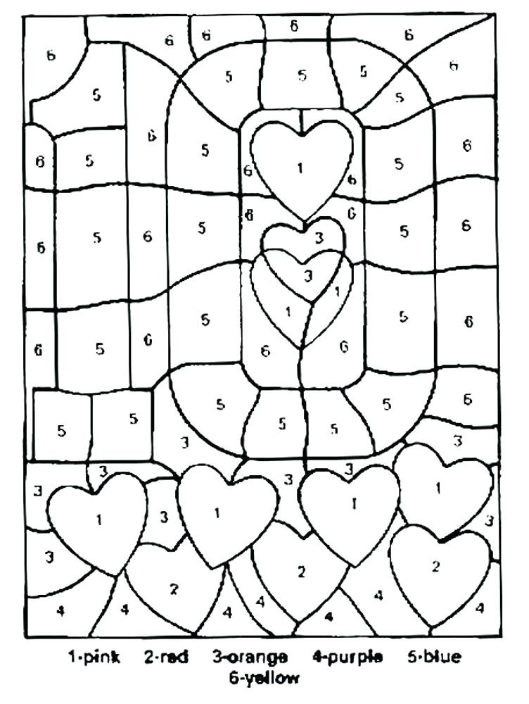 Valentines Color By Number Free Printables Printable Word Searches