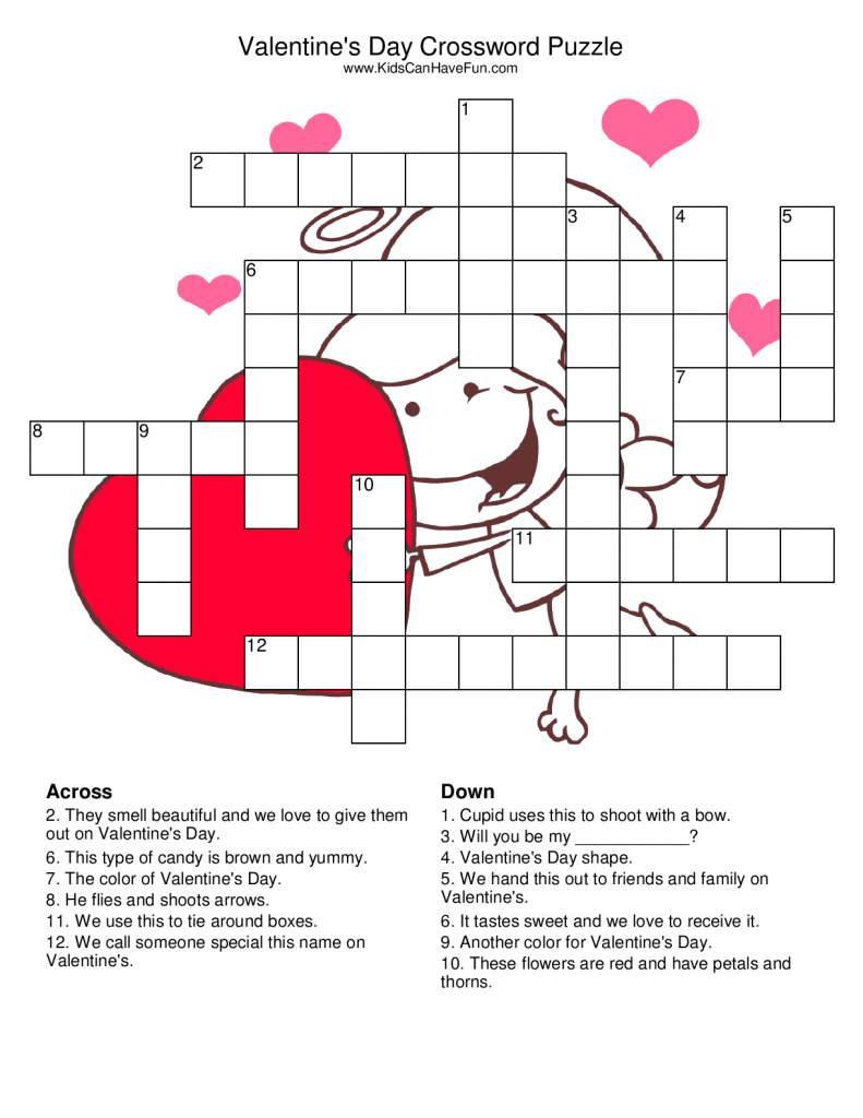 Valentines Crossword Puzzle